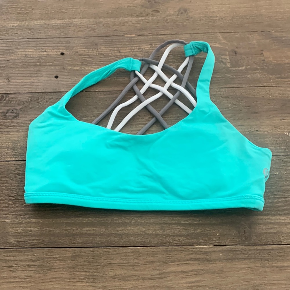 Lululemon 4 Cross Back sports bra Bright aqua/teal